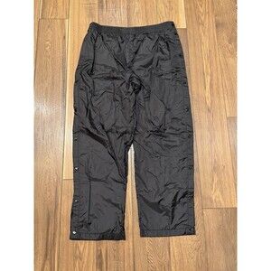 Vintage 90s Basketball Snap Breakaway Tear Track Pants Baggy Black Mens Large